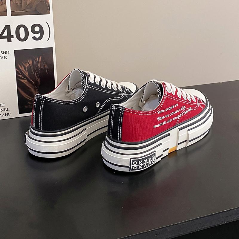 Personalized Canvas Shoes for Men and Women, Thick Soled Casual Sports Shoes, Male Spring and Autumn Student Vulcanized Shoes