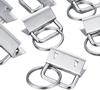 50 Pieces Key Fob Hardware Key Chain Fob Wristlet Hardware With Key Ring For Lanyard