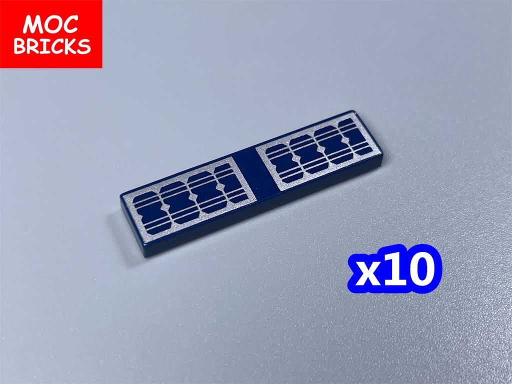 MOC Bricks DIY Printed Tile 1x1 1x2 2x2 2x3 1x4 Solar Panel Gauge Map Compass Assembled Building Block Accessories Kids Toy Gift