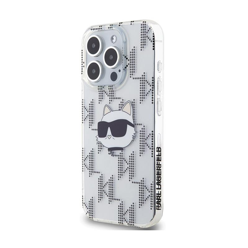 Karl Lagerfeld Iml Choupette Head & Monogram - Etui Iphone 15 Pro (Przezroczysty)