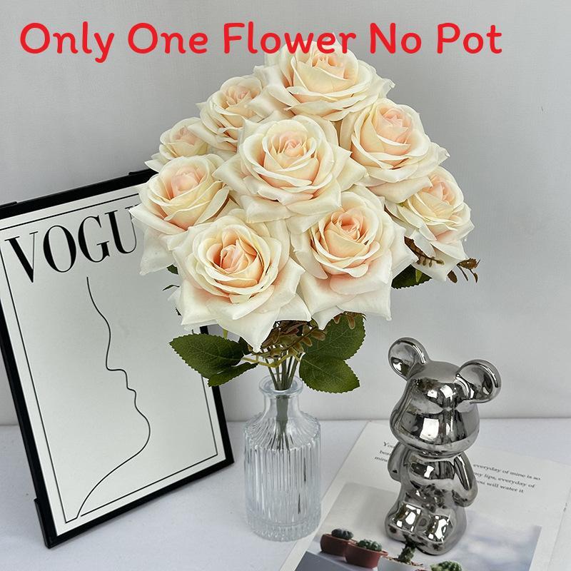 Handmade Faux Rose Flower Decor With Silk Material For Home And Event Styling