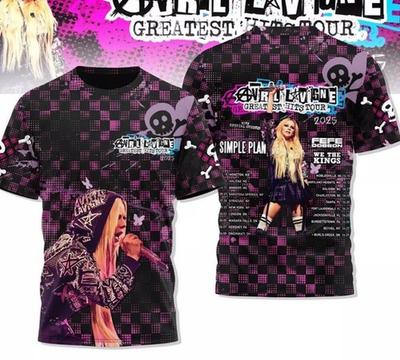 Футболка Avril Lavigne Тур 2026 Празднование тура The Greatest Hits 3D