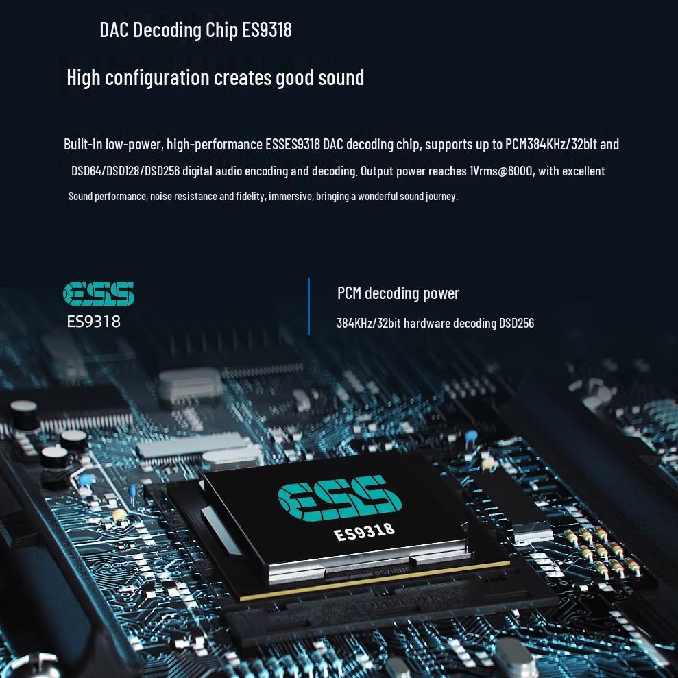 Адаптер-усилитель DAC Type-C на 3,5 мм JM45 для Apple - Чип ES9318