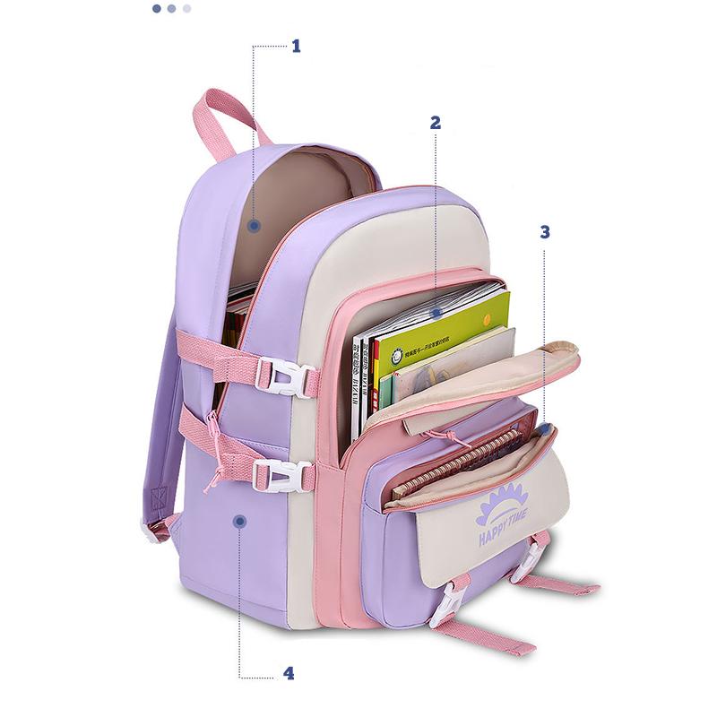 Winter New Primary School Schoolbag Load Reducing Backpack, Large Capacity, Trendy Backpack