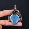 Labradorite Gemstone Pure Copper Wire Wrap Handmade Unique Jewelry Pendant