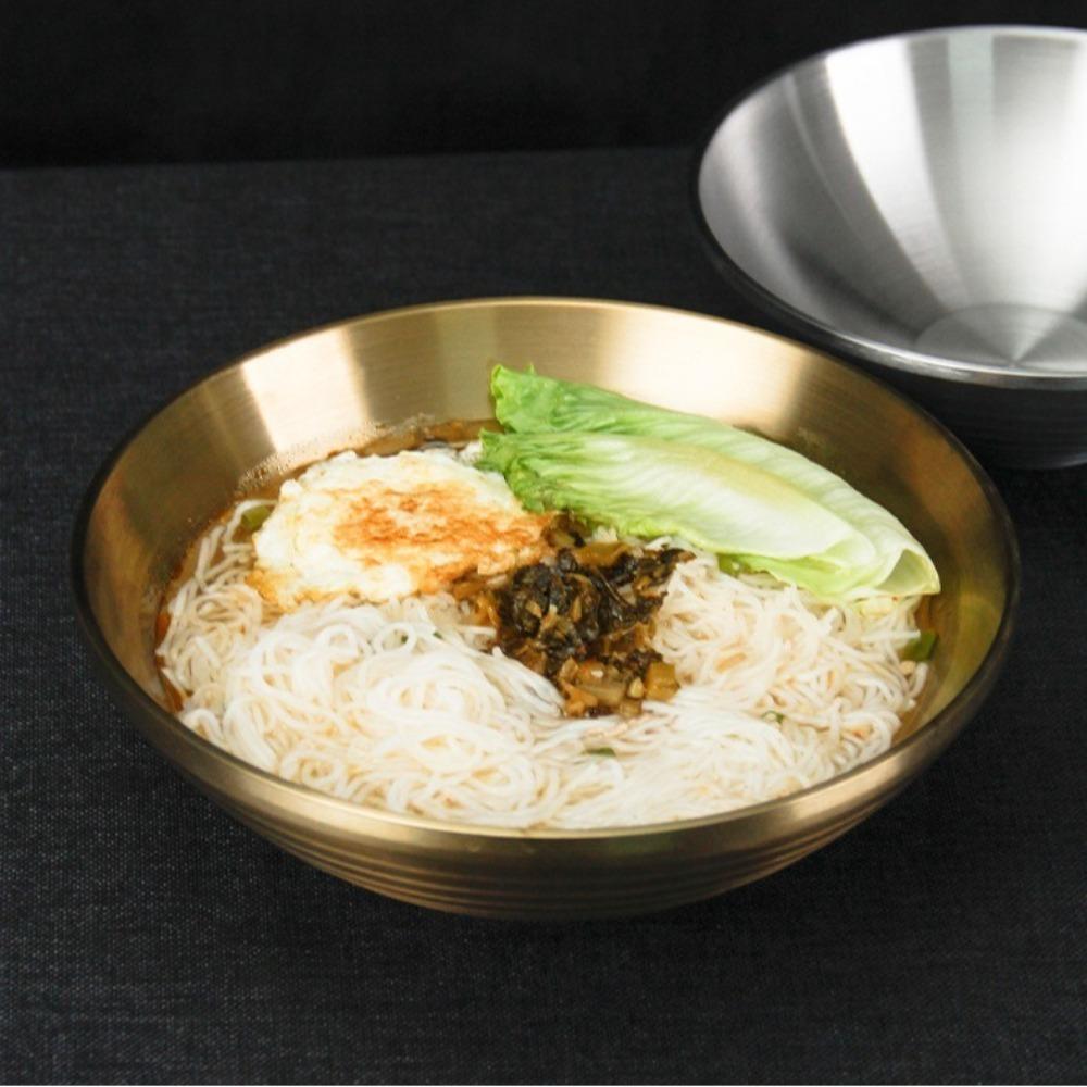 Двухслойная миска для рамена из нержавеющей стали 304, миска для супа с холодной лапшой, японская миска, для дома, ресторана