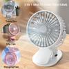 Electric Mini Hand Clip Fan USB Rechargeable Table Fan Clip-on Type Portable Mini Desk Fans Air Conditioner Hanging Fan Bedroom