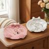 Smooth Surface Bow-Shaped Jewelry Dish Wavy Edge 3D Printed Tray  Desk Office Table