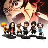 Anime Pvc Figurine Collection Set Of 6 Featuring Demon Slayer Tanjiro Nezuko And Zenitsu