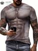 Funny 3D Printing Muscle Printed T-Shirt Gym Clothing Men Summer Streetwear T-Shirt Tops Harajuku Fashion Short Sleeve Tee
