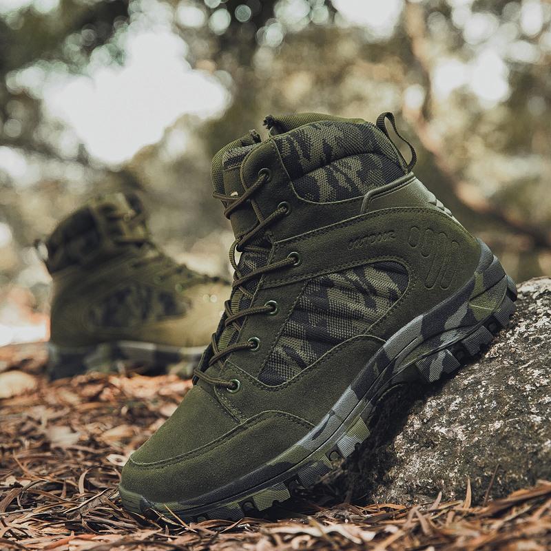 Мужские уличные тактические военные ботинки, походные ботинки, резиновая подошва, большой размер 39-46