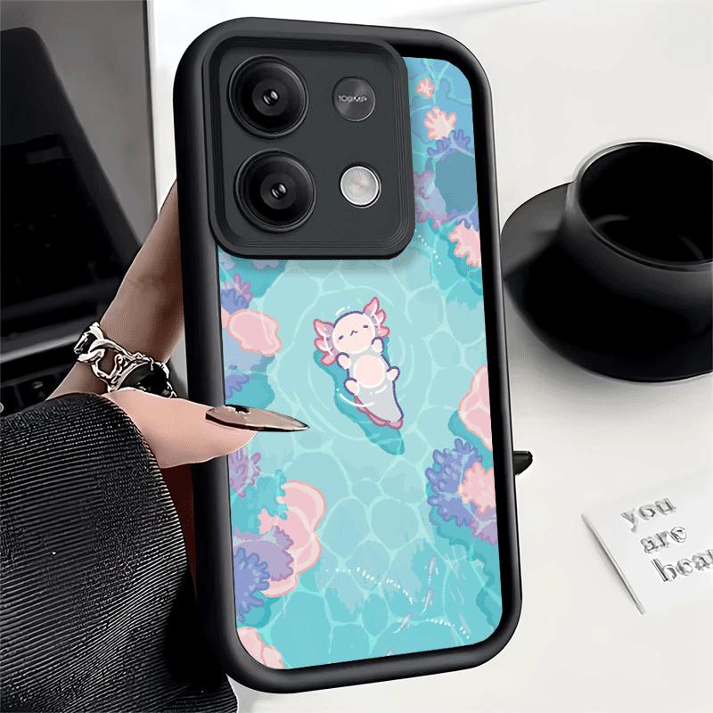 Phone Case for Xiaomi Redmi Note 15 14 13 Pro Plus Axolotl Cartoon Cute Shell 12S 11 11S 11T 5G 14S Soft Silicone Funda