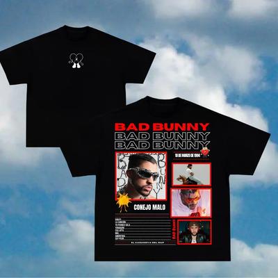 Мужские футболки с принтом Bad Bunny, оверсайз, Y2k, уличный хип-хоп, дышащие, высокое качество, плотный хлопок, короткий рукав, мужские топы