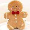 New Year Christmas Cute Gingerbread Man Stuffed Toy Stuffed Doll Comfort Doll Cookie Man Throw Pillow Home Decoration Gift