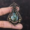Copper Azurite Malachite Pendant Copper Wire Wrapped Pendant Handmade Copper Jewelry Natural Gemstone Pendant Gift For Her Wire Wrap Jewelry