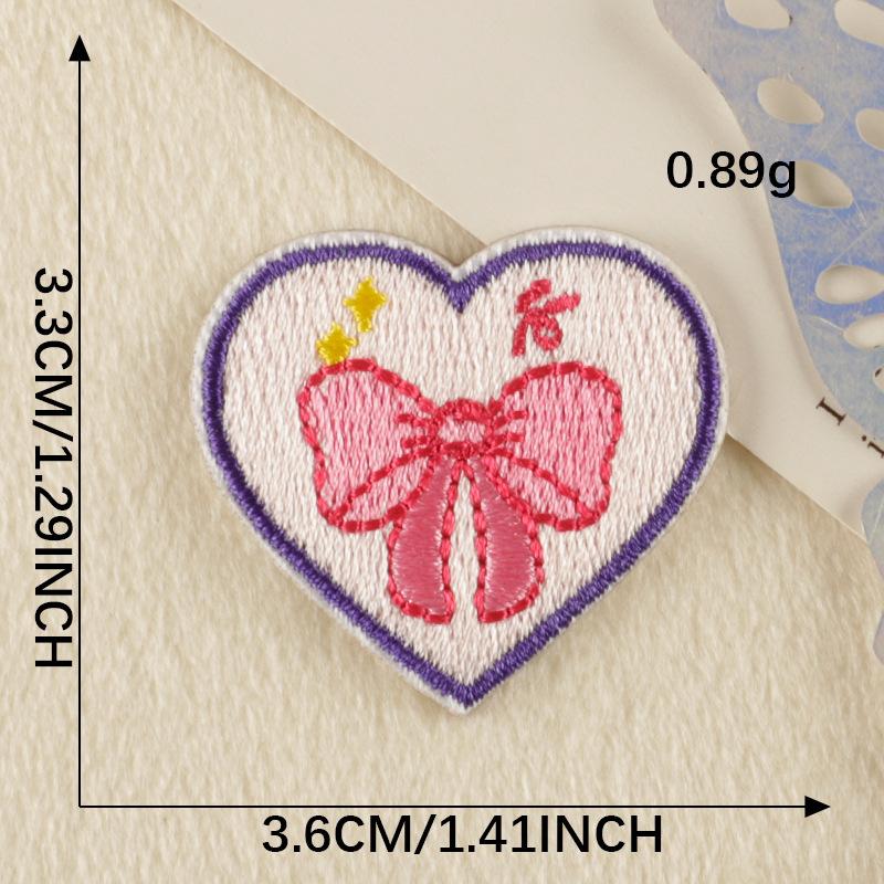 Original Embroidery Label Embroidery Sticker Cartoon Love English Cloth Label Patch Sticker Accessories Cloth Sticker