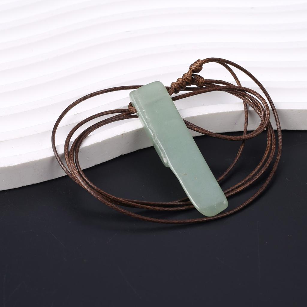 Женское ожерелье из натурального камня, зеленое ожерелье с авантюрином, нерегулярный кулон, подвески для женщин, романтический подарок на день рождения