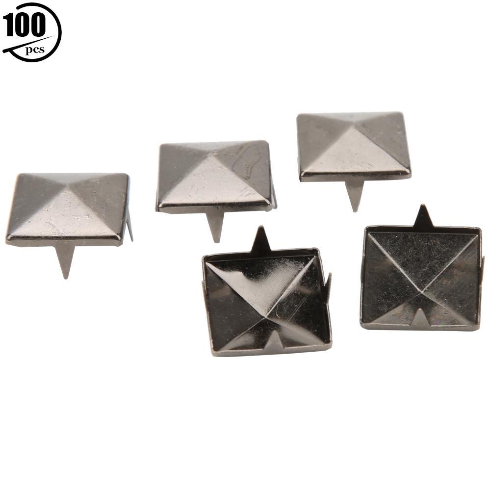 100pcs Pyramid Punk Rivets 4 Claw Metal Studs for Bracelets Clothing Shoes Handbag