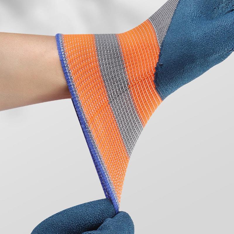 Рабочие перчатки из полиэстера, серые латексные перчатки Wostar, защитные для работы в саду, прочные нескользящие водонепроницаемые садовые перчатки