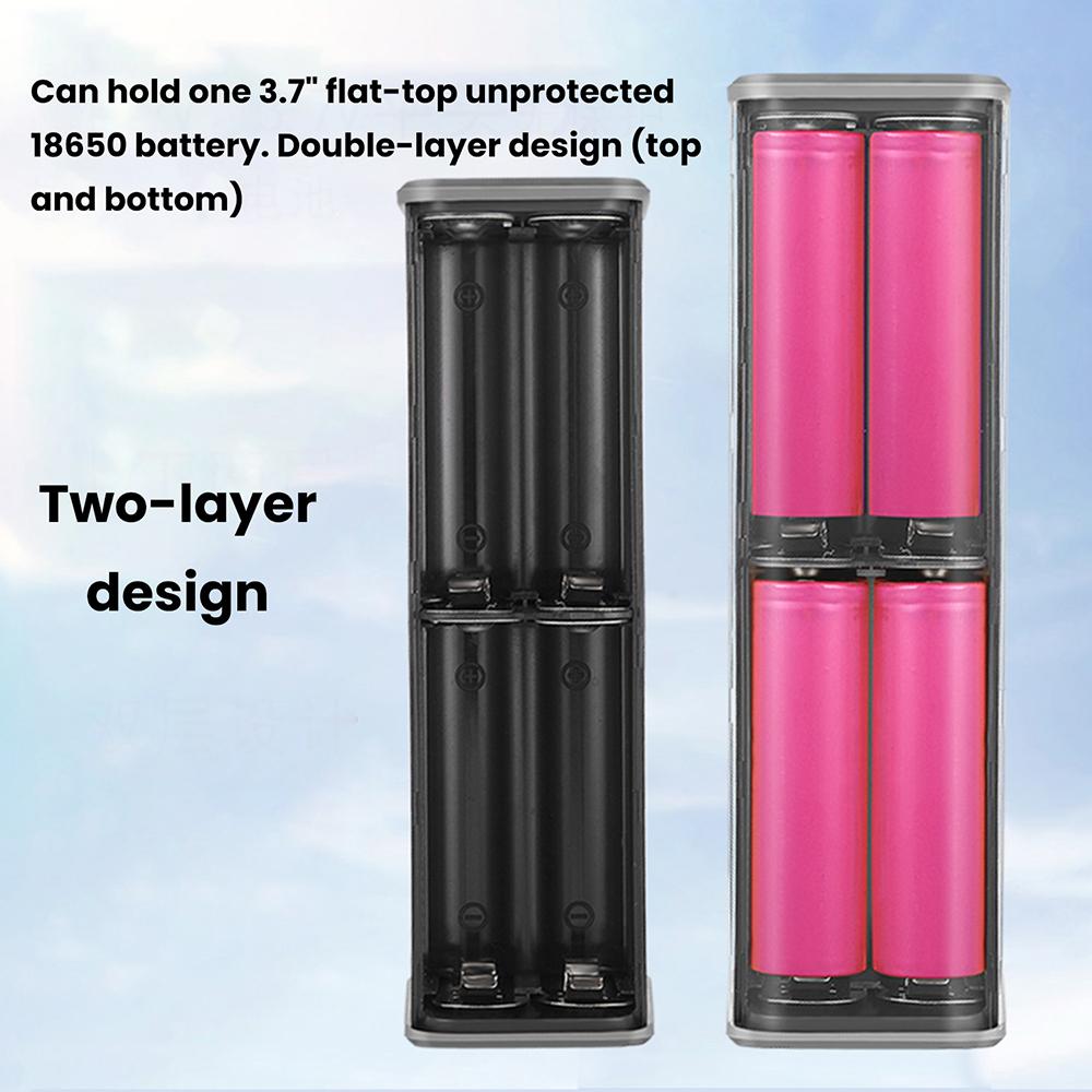 Корпус Power Bank Сделай Сам PD65W Корпус Powerbank 18650 Светодиодный Экран Прозрачный Корпус для Хранения Батарей