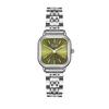 Women's Watch Niche Steel Band Watch Temperament Simple Small Green Watch Student Green Small Square Watch