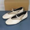 Fashion 2025 Spring Women Mary Jane Shoes Luxury Designer Comfortable Walking Footwear Casual Buckle Strap Ladies Ballet Flats Big Size