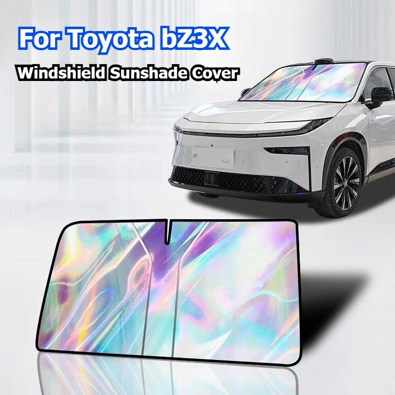 For Toyota bZ3X Car Front Window Sunshade Cover Laser Layer Heat Shield Cooling Folding Windscreen Visor Styling Accessories