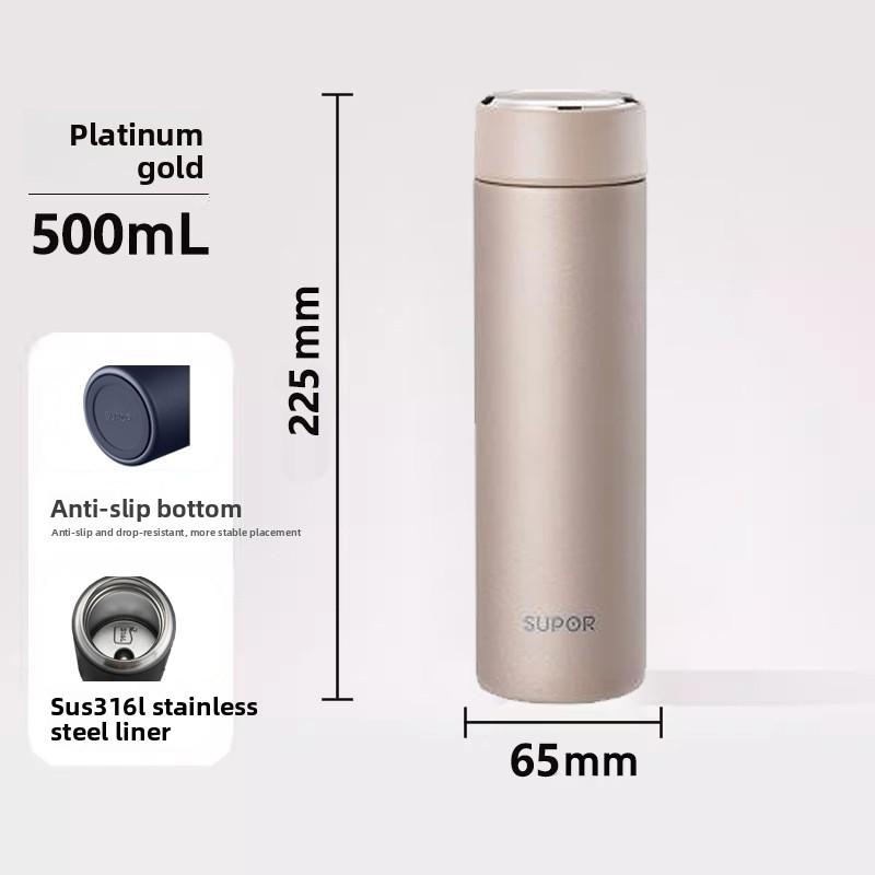 New 316 Stainless Steel Vacuum Insulated Tea Tumbler, Large Capacity Business Office & Car Travel Mug, Portable Infuser Cup, Leakproof