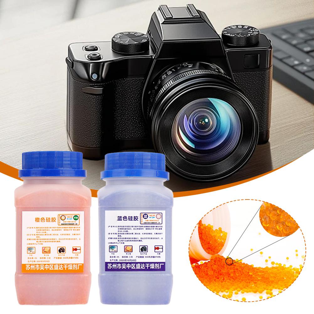 500g Waterproof Reusable Silica Gel Beads Moisture Dehumidifie Absorber Moisture Desiccant Elec T5K8