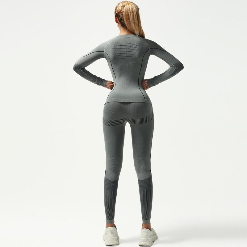 Seamless Skiing Base Set Thermal Underwear Quick Drying Sportswear Suitable for Skiing Fitness Sportswear and Winter Sports