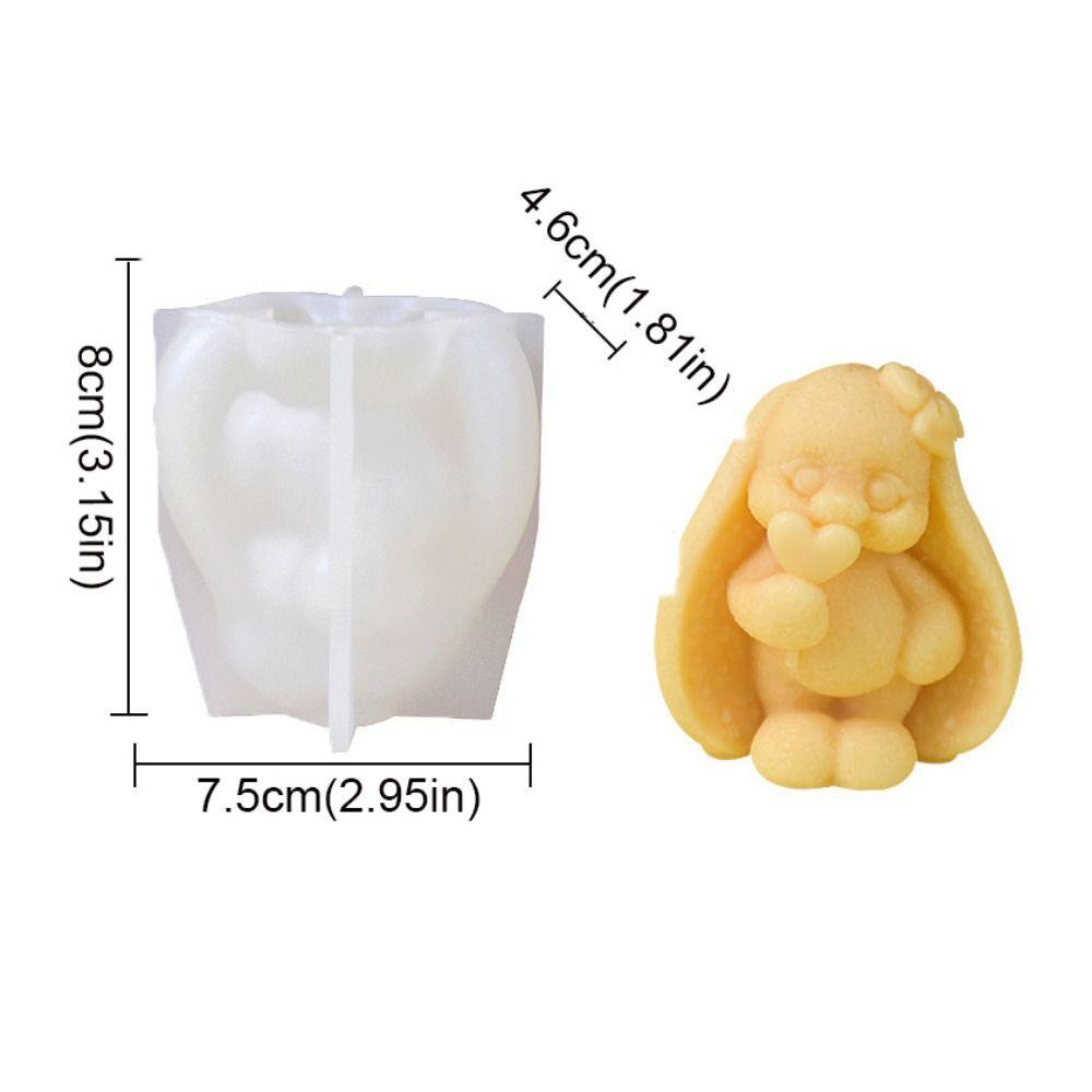 3D Кролик силиконовая форма мягкая форма для свечей Кролик шоколадная форма для пудинга желе форма для свечей мыла