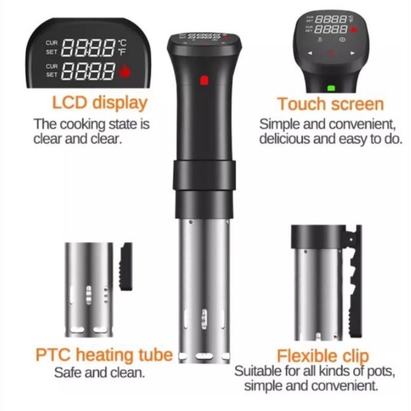 Медленноварка Sous Vide из нержавеющей стали с термическим иммерсионным циркуляционным насосом, водонепроницаемая вакуумная точная температурная машина