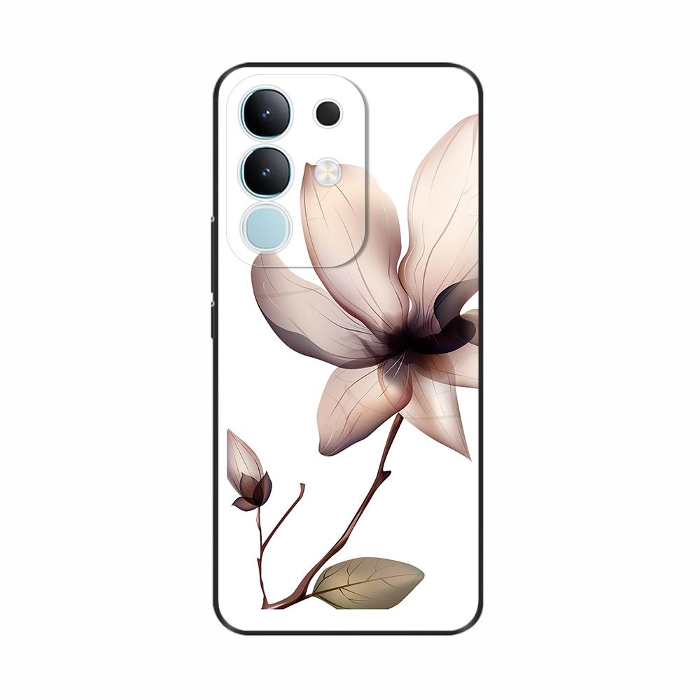 Чехол-крышка для Vivo Y29 4G 2025 Милые Цветы Мягкий Силикон Capa Чехлы для Телефона Для Vivo Y29 4G Чехол Мультяшные Ударопрочные Сумки Coque