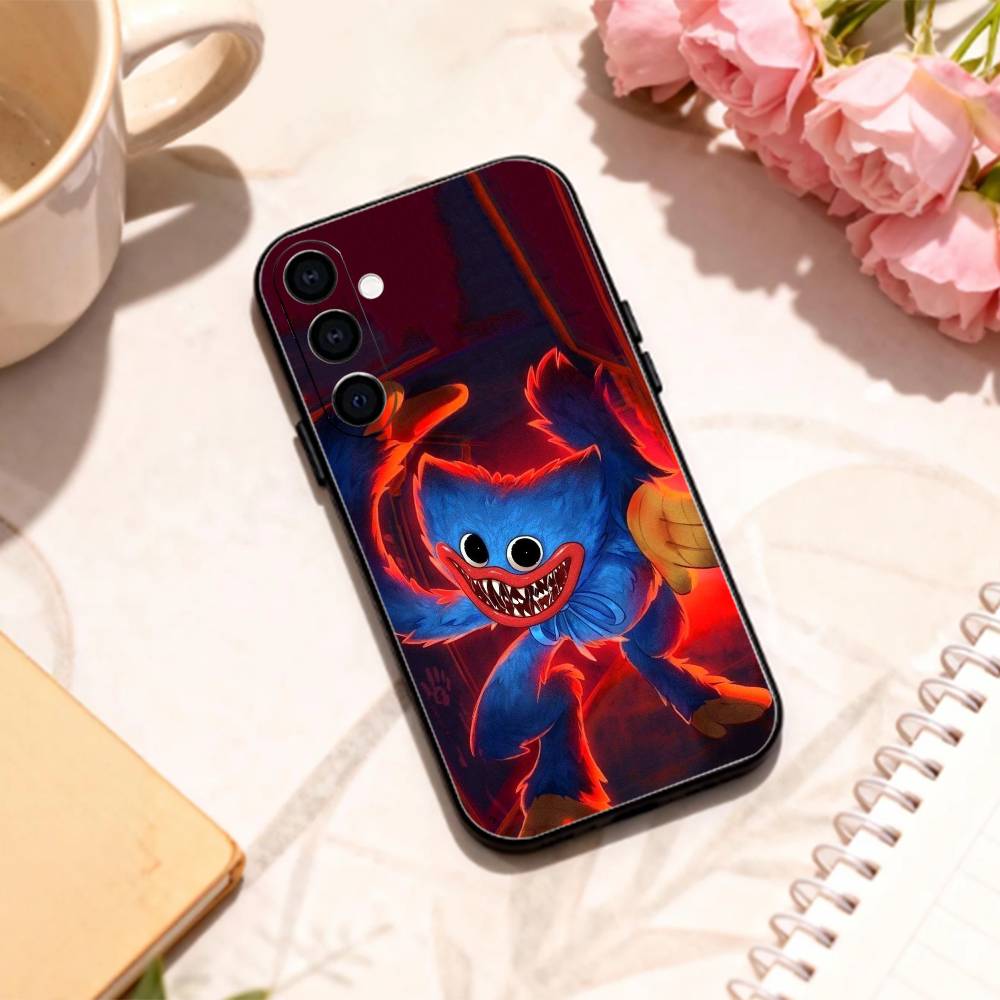 Чехол для телефона Хоррор-игра H-Huggy W-Wuggy для Samsung Galaxy A73, A72, A71, A70, A53, A52, A51, Других Мягкий Черный Корпус