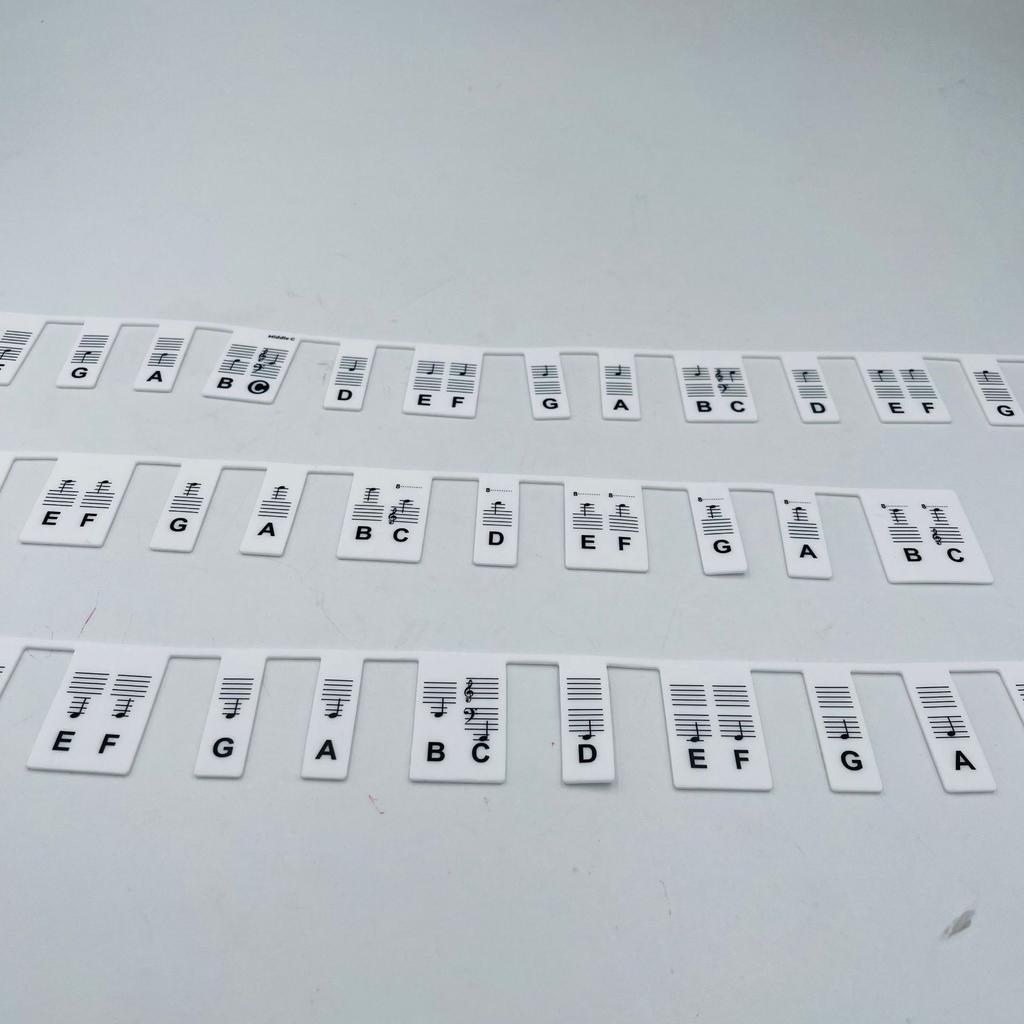 Руководство по нотам для начинающих, съемные этикетки для нот на клавиатуре пианино для обучения, 61 клавиша, полный размер, изготовлены из силикона, не требуют наклеек, многоразовые