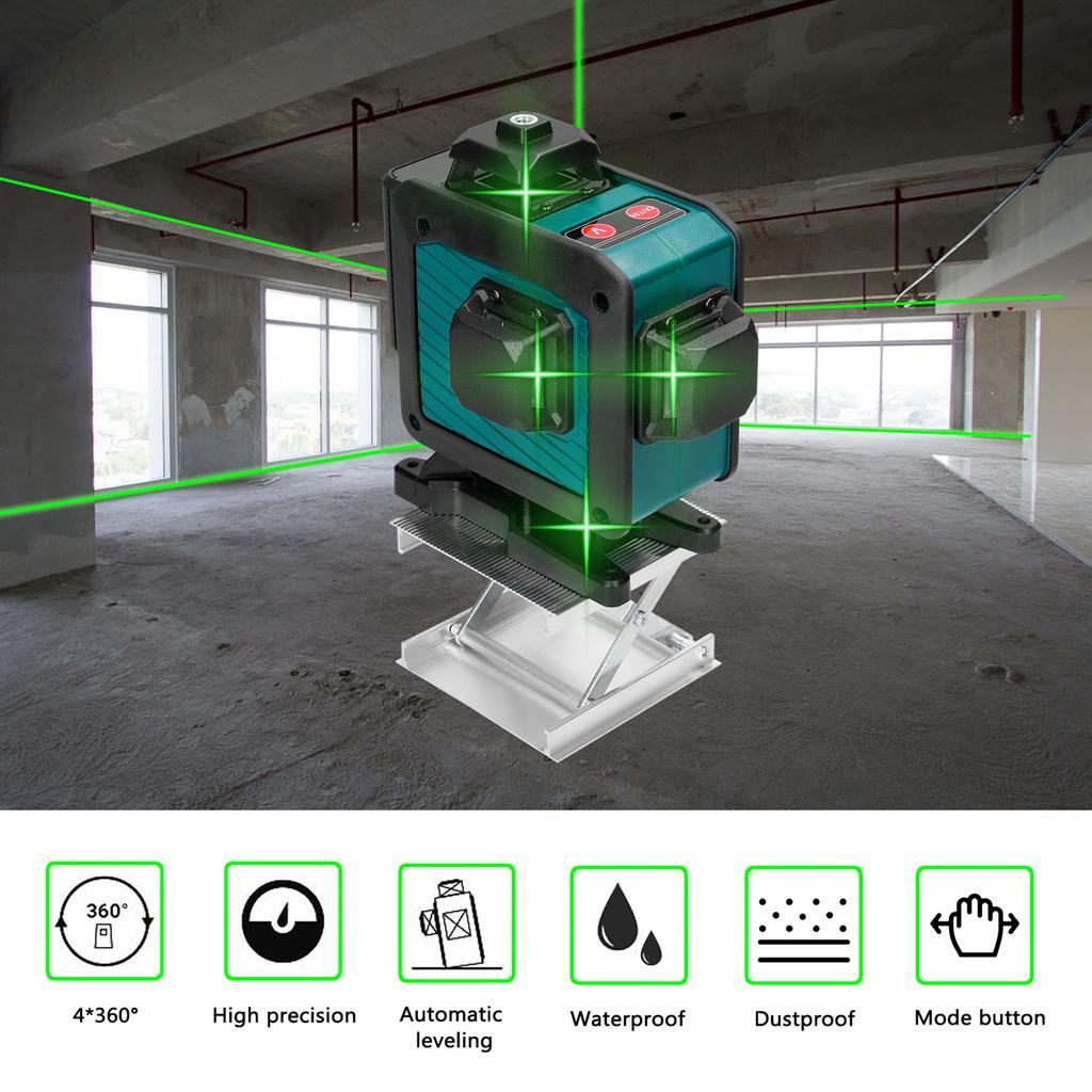 Multifunctional 16 Lines Laser Level 3 Degrees  Selfleveling Function Leveling Tool Omnidirectional Ground