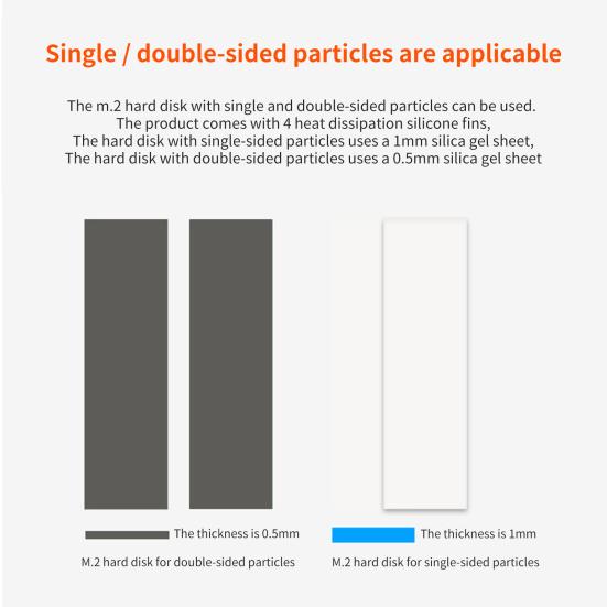 Радиатор SSD, ультратонкая профессиональная алюминиевая твердотельная охлаждающая термоподставка для жесткого диска для M.2 SSD 2280