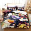 3D-принт «Вампир умирает в мгновение ока» Комплект постельного белья из трех предметов с рисунком из мультфильма «Аниме» Для взрослых и детей Спальня Пододеяльник Наборы Домашний текстиль