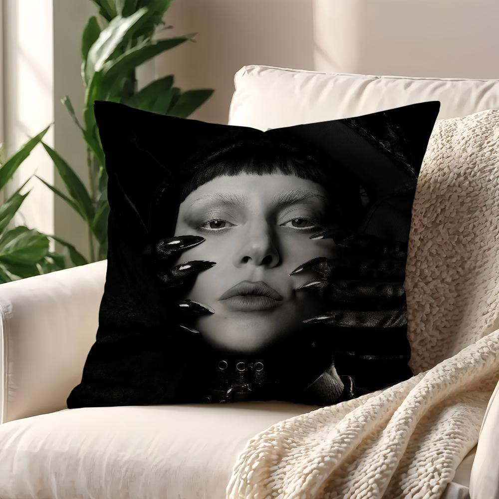 Singer LLady GGagaS Mayhem Cushion Cover For Pillow Printing Sofa Decoration Home Car Room Coffee Shop Office NordicSimplicity