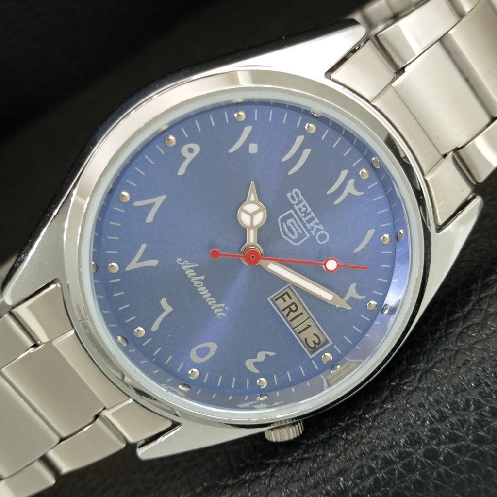 ЯПОНСКИЕ ВИНТАЖНЫЕ ОТРЕМОНТИРОВАННЫЕ АВТОМАТИЧЕСКИЕ МУЖСКИЕ ЧАСЫ SEIKO 5 7009A С СИННИМ ЦИФЕРБЛАТОМ a446212-1