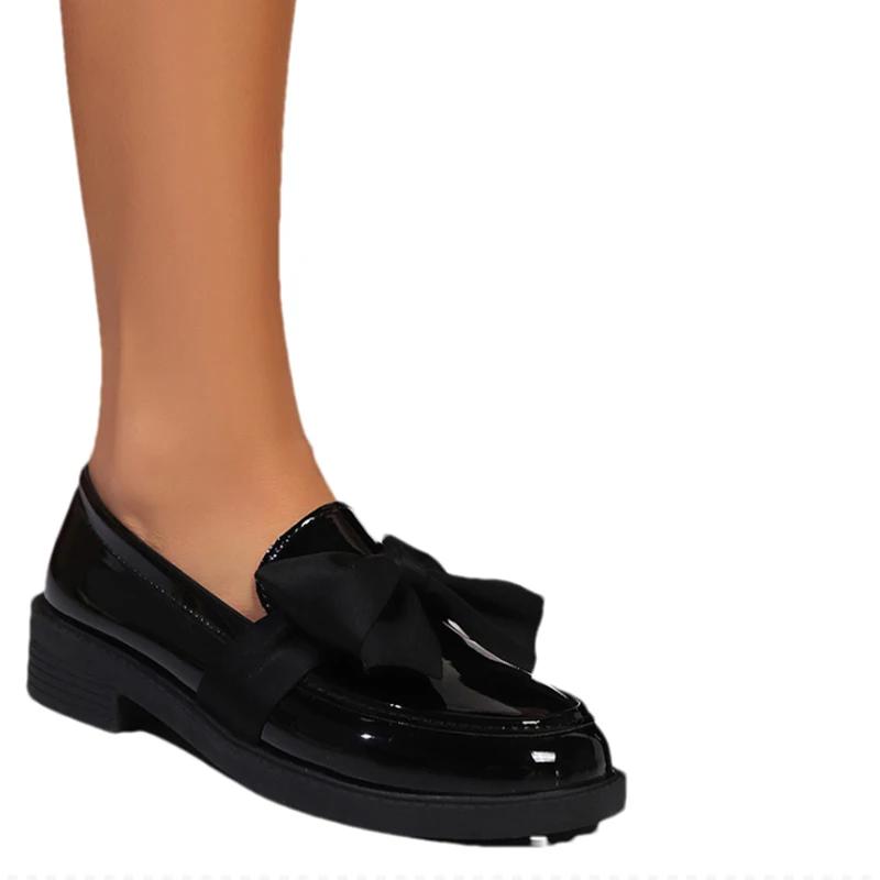 Мода женские туфли-лоферы с бантом на плоской подошве осенняя модная спортивная обувь 2024 года новые кроссовки повседневные удобные прогулочные платья трендовые женские туфли Zapatos