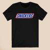 Шоколадный батончик Snickers Мужской#039;s Черная футболка Размер S5XL Унисекс Футболка