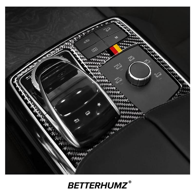 Углеродное волокно для Mercedes Benz W166 X166 ML GLE GLS, центральная консоль, мультимедийная панель, накладка на рамку, наклейка для салона автомобиля