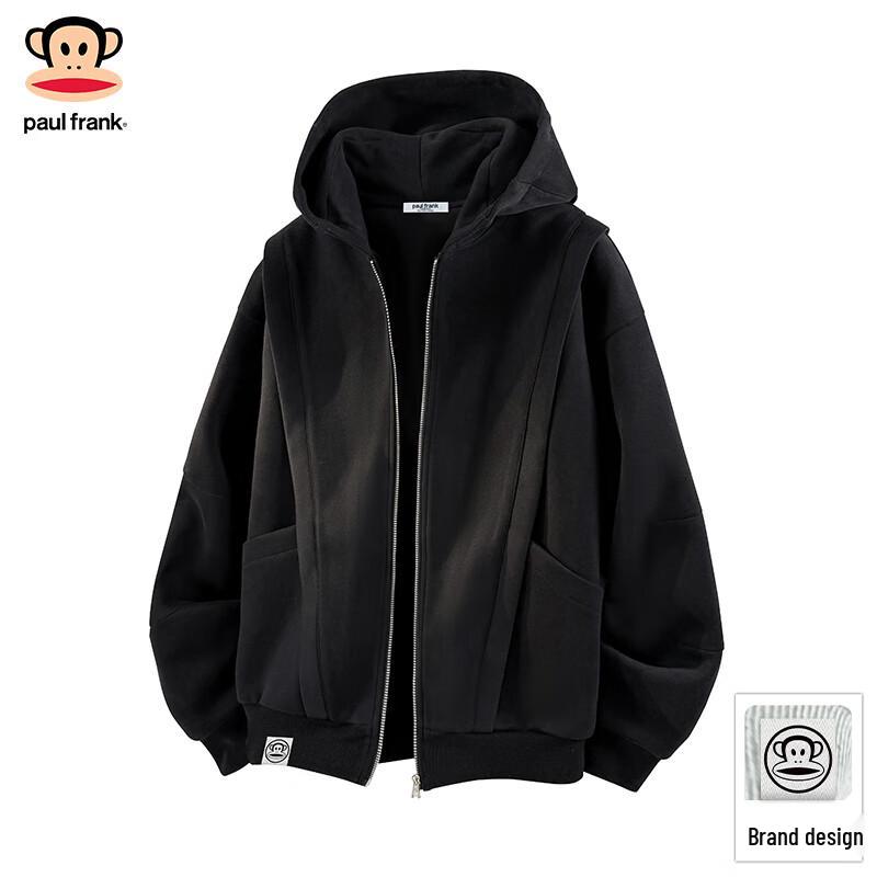 paul frank Men's Loose Fit Hooded Zip-Up Sweatshirt