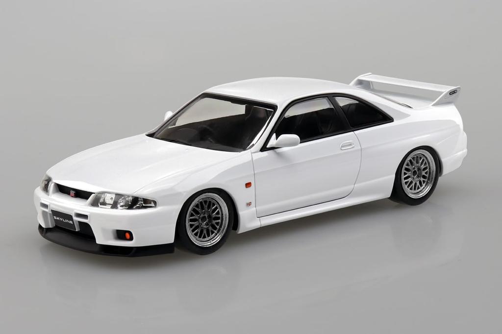 Аошима Бунка Кёзай (АОСИМА) Ракупла Снап Кит №. 21CU-WE Nissan R33 Skyline GT-R Кастомные диски (белый) Пластиковая модель в масштабе 1/32