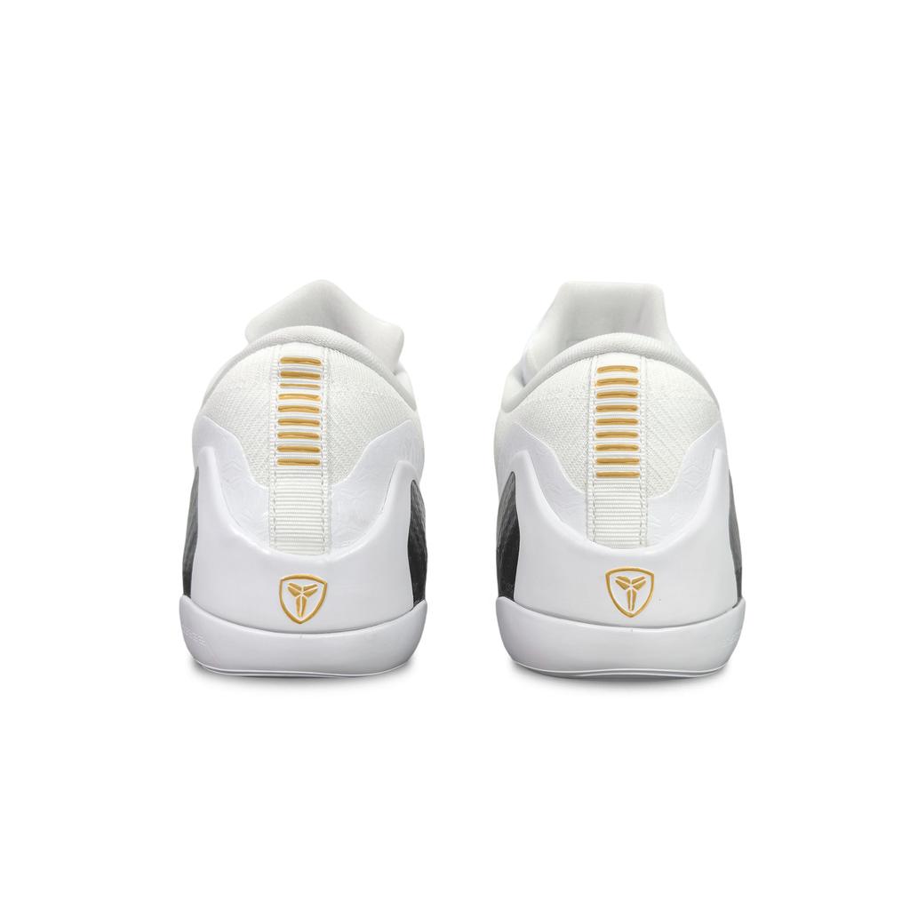 Nike Кроссовки для баскетбола Kobe 9 с амортизацией, нескользящие, износостойкие, низкие, унисекс, Белый/Золотой FZ7334-100(Команда501-)