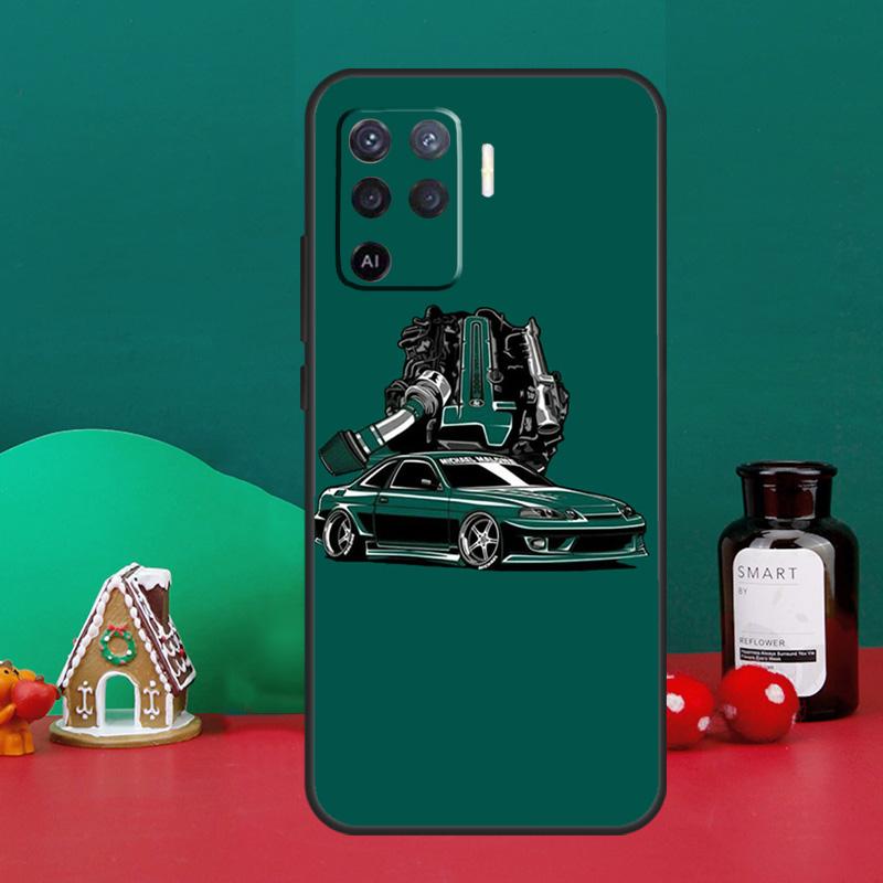 JDM аниме эстетический чехол для OPPO A79 A74 A94 A58 A78 A98 A5 A9 A53 A52 A72 A15 A17 A77 A16 A76 A96 A57S A54S
