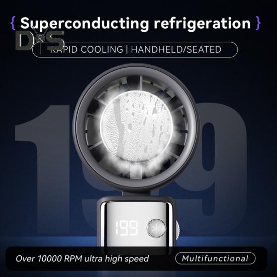 Маленький вентилятор персональный кондиционер 1-199 скоростей регулируемый сильный воздушный поток цифровой дисплей перезаряжаемый вентилятор воздушный охладитель
