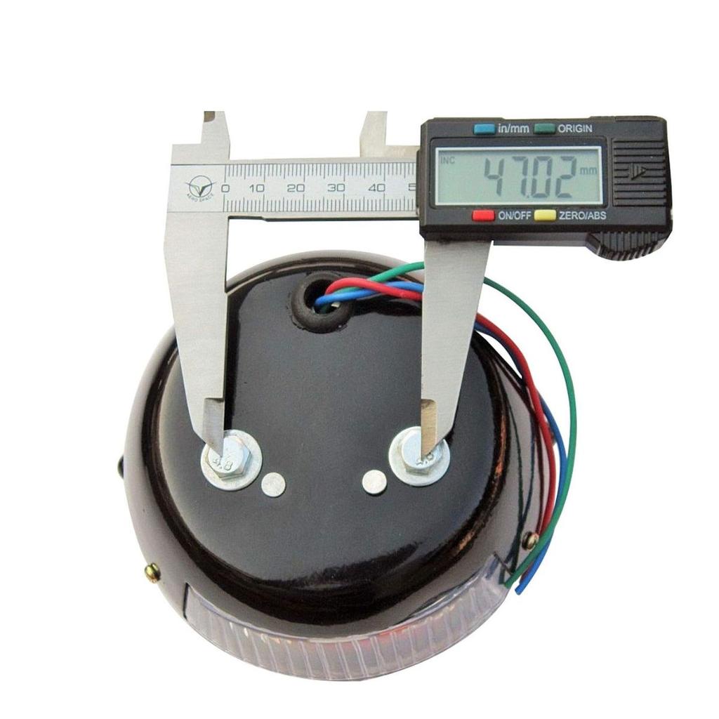 Задний фонарь 12В хром Duolamp – Задний стоп-сигнал, указатель поворота и фонарь номерного знака | Янтарная/красная линза | Универсальный для классических автомобилей и грузовиков Ford