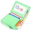 Компактный Женский кошелек из натуральной кожи CANPELLINI Wallet 21666 Салатовый